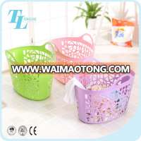 Cheap wholesale dirty clothes storage colored flexible plastic laundry basket