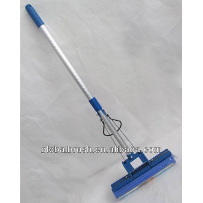 Hq525 27cm Hard Blue Single Roller Pva Mop W/ Telescopic Aluminum Handle